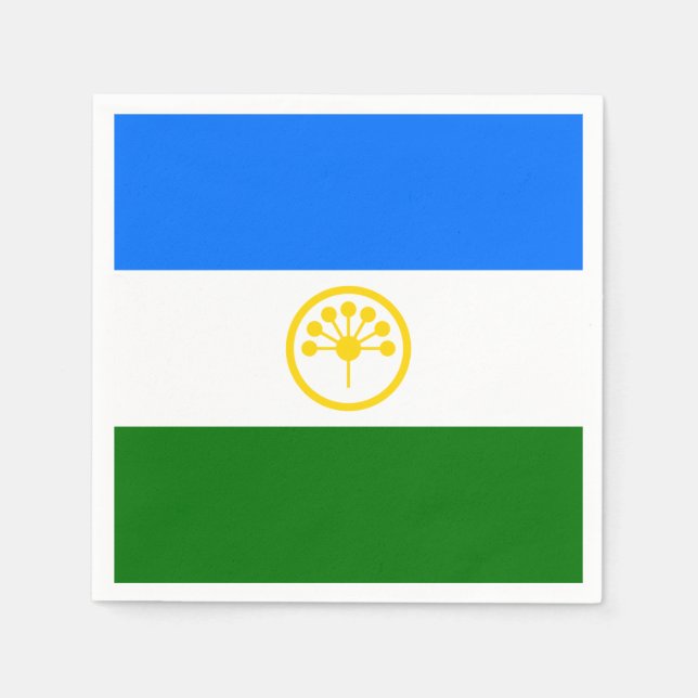 Patriotic Bashkortostan Flag Napkin (Front)