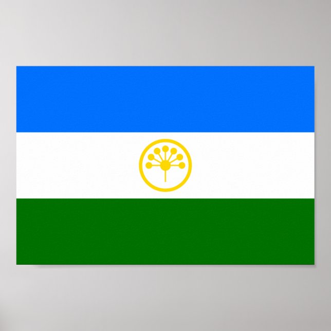 Patriotic Bashkortostan Flag Poster (Front)
