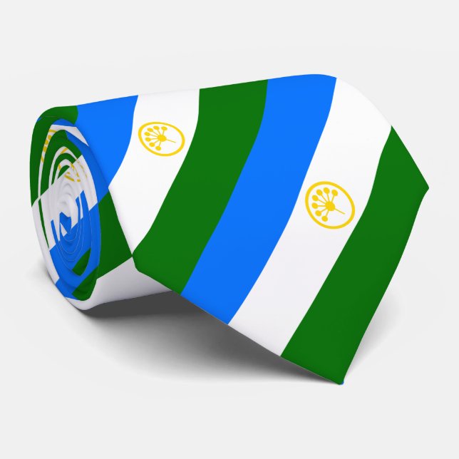 Patriotic Bashkortostan Flag Tie (Rolled)