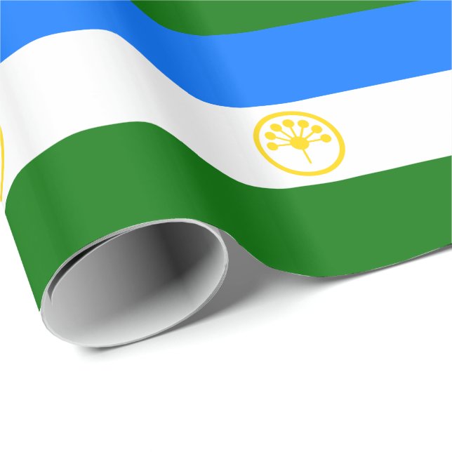 Patriotic Bashkortostan Flag Wrapping Paper (Roll Corner)