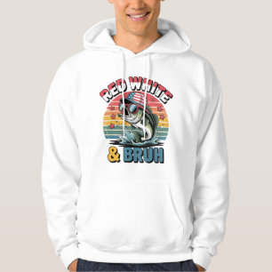 Patriotic Bass Fishing Design Hoodie