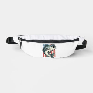 Patriotic Bass Fishing Sunglasses Vintage Vector D Bum Bags