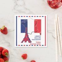 Patriotic BASTILLE DAY French Flag Postcard