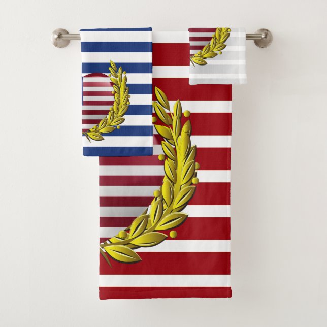 Patriotic  bath towel set (Insitu)