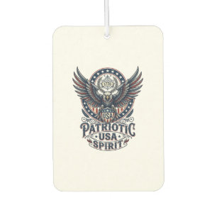 Patriotic Battle Hawk Patriotic Eagle & Hawk Ameri Car Air Freshener