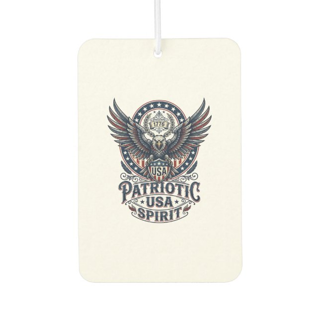 Patriotic Battle Hawk Patriotic Eagle & Hawk Ameri Car Air Freshener (Front)