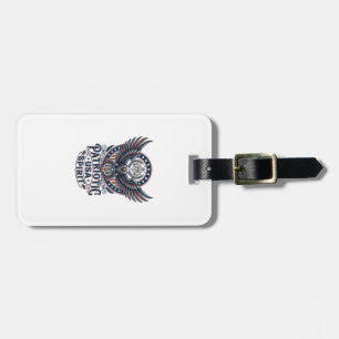 Patriotic Battle Hawk Patriotic Eagle & Hawk Ameri Luggage Tag