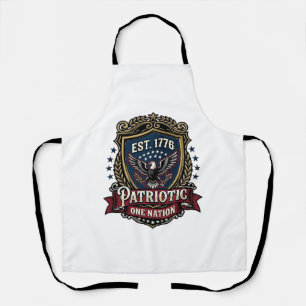 Patriotic Battle Shield 1776 Military Inspired Sym Apron