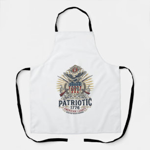 Patriotic Battle Shield 1776 Military Inspired Sym Apron