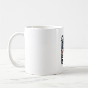 Patriotic Battle Shield 1776 Military Inspired Sym Coffee Mug