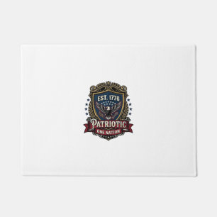 Patriotic Battle Shield 1776 Military Inspired Sym Doormat