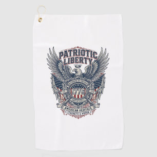 Patriotic Battle Shield 1776 Military Inspired Sym Golf Towel