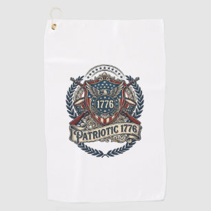 Patriotic Battle Shield 1776 Military Inspired Sym Golf Towel
