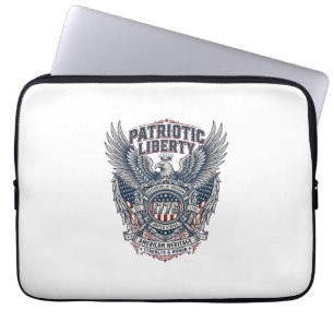 Patriotic Battle Shield 1776 Military Inspired Sym Laptop Sleeve