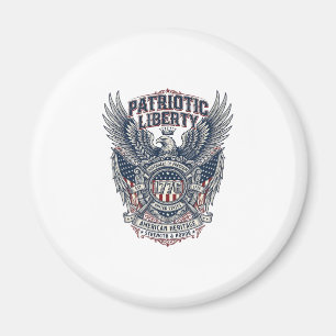 Patriotic Battle Shield 1776 Military Inspired Sym Magnet