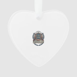 Patriotic Battle Shield 1776 Military Inspired Sym Ornament
