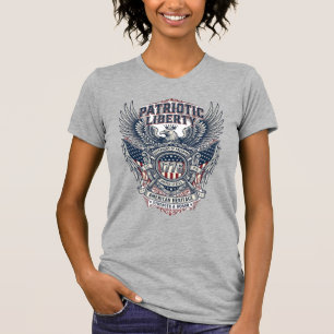 Patriotic Battle Shield 1776 Military Inspired Sym T-Shirt