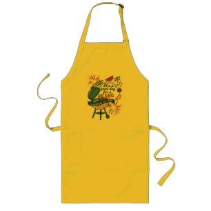 Patriotic BBQ 4th of July 2026 America 250th  Long Apron