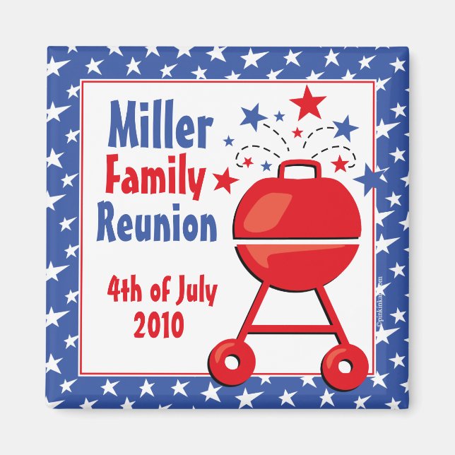 Patriotic BBQ Custom Magnet (Front)