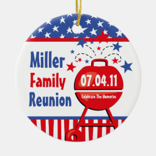 Patriotic BBQ Personalised Ornament
