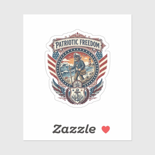 Patriotic Beachcomber Vector Graphic Tee_1 (Sheet)