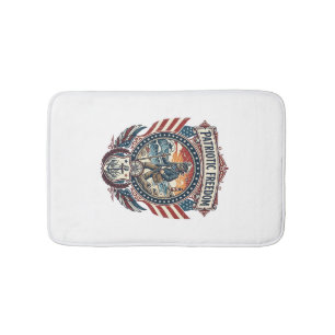 Patriotic Beachcomber Vector Graphic Tee_1 Bath Mat