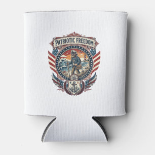 Patriotic Beachcomber Vector Graphic Tee_1 Can Cooler