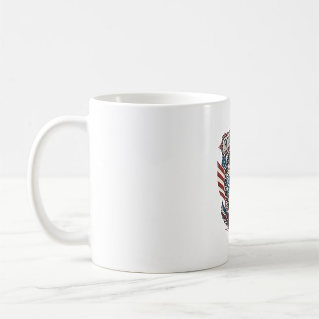 Patriotic Beachcomber Vector Graphic Tee_1 Coffee Mug (Left)