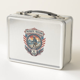 Patriotic Beachcomber Vector Graphic Tee_1 Metal Lunch Box