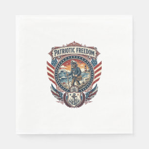 Patriotic Beachcomber Vector Graphic Tee_1 Napkin