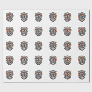 Patriotic Beachcomber Vector Graphic Tee_1 Wrapping Paper