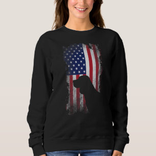 Patriotic Beagle American Flag Cool Dog Sweatshirt