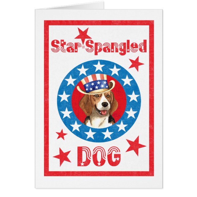 Patriotic Beagle Card (Front)