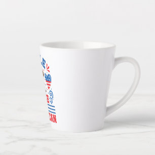 Patriotic Beagle Dog for 4th Of July Latte Mug