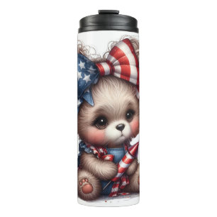 Patriotic Bear Thermal Tumbler