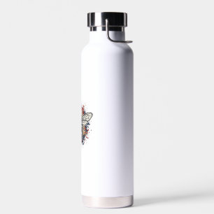 Patriotic Bee Vintage Engraving Vector Design_1 Water Bottle
