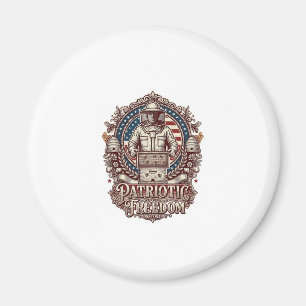 Patriotic Beekeeper Vector Graphic Tee Magnet