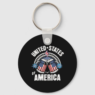 Patriotic Beer American Flag 4th Of July Beer Usa  Key Ring