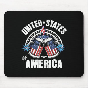 Patriotic Beer American Flag 4th Of July Beer Usa Mouse Pad