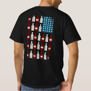 Patriotic Beer Bottle USA American Flag 4th of Jul T-Shirt