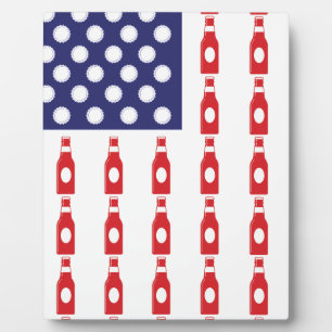 Patriotic Beer Bottles Plaque