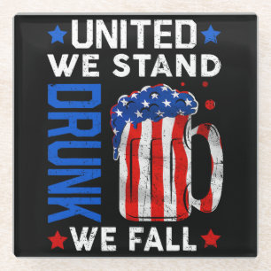 Patriotic Beer Humour Glass Coaster
