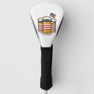 Patriotic Beer Mug Vintage Vector Design_1 Golf Head Cover