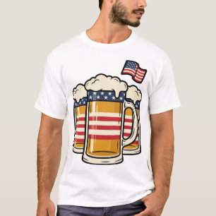 Patriotic Beer Mug Vintage Vector Design_1 T-Shirt
