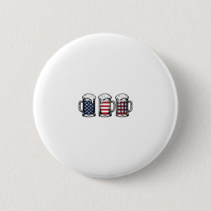 Patriotic Beer Mugs Vintage Vector Shirt Design_1 6 Cm Round Badge