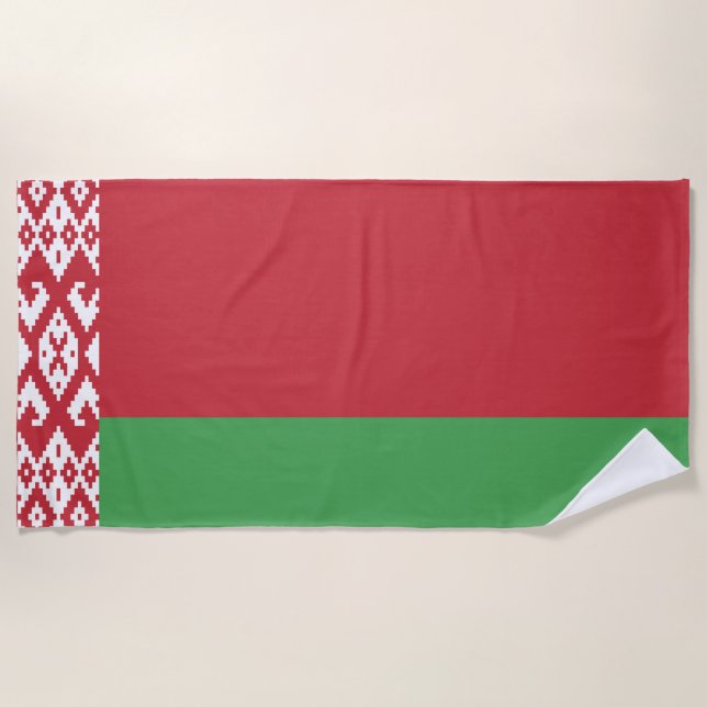 Patriotic Belarusian Flag Beach Towel (Front)
