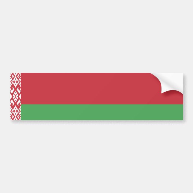 Patriotic Belarusian Flag Bumper Sticker (Front)