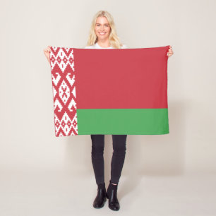 Patriotic Belarusian Flag Fleece Blanket