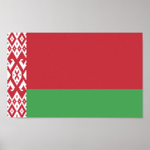 Patriotic Belarusian Flag Poster