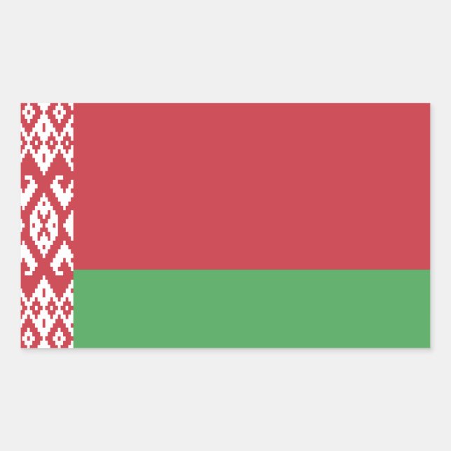 Patriotic Belarusian Flag Rectangular Sticker (Front)